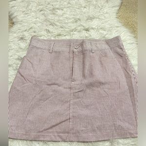 Pink striped skirt